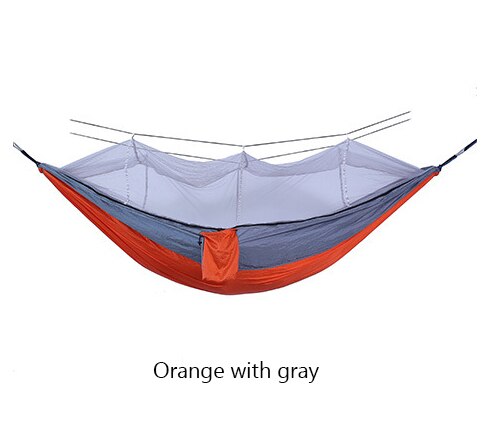 Load image into Gallery viewer, Bourette spinning 210T Nylon Hammock Outdoor Anti-mosquito Hammock Outdoor Camping Goods Bed Bearing
