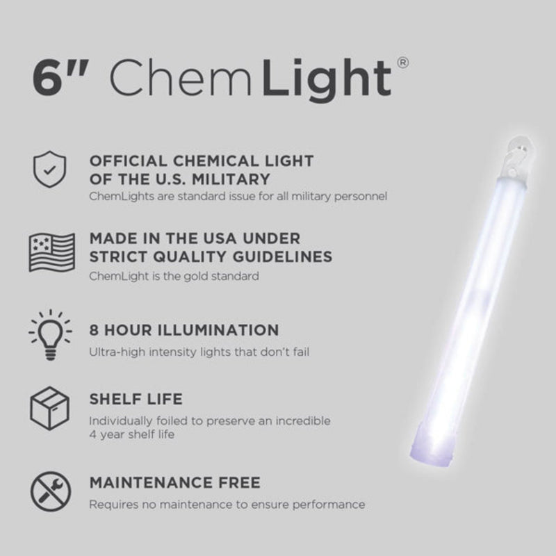 Load image into Gallery viewer, Cyalume 6&quot; ChemLight - White 8 Hour
