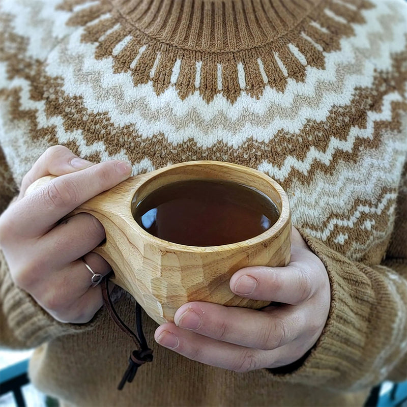 Load image into Gallery viewer, Skógr™ Nordic Style Kuksa - Carved Wood Camp Mug - Choice of Sizes
