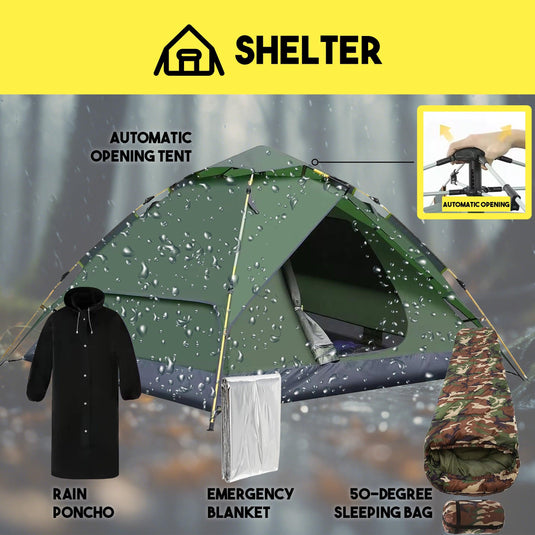 1 Person 72 Hour Survival Bags with Survival Backpack