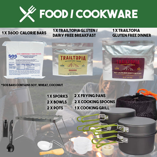 1 Person 72 Hour Survival Bags with Survival Backpack