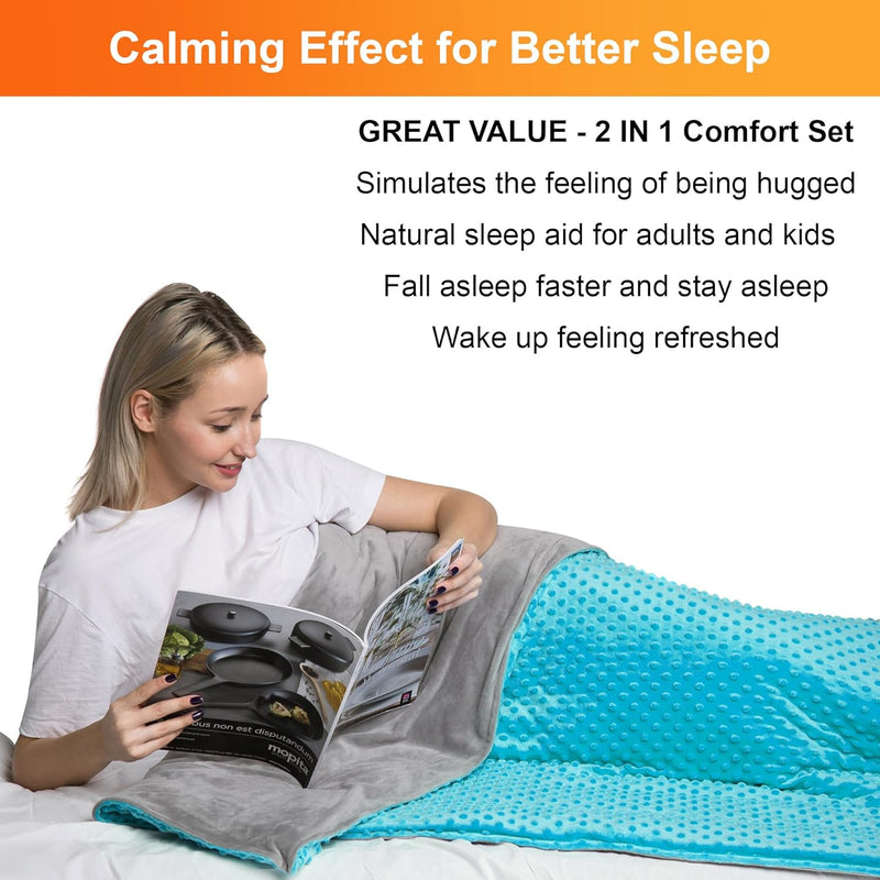Load image into Gallery viewer, 10 Lbs 48&#39;&#39; x 72&#39;&#39; Weighted Blanket for Kids with Removable Cover
