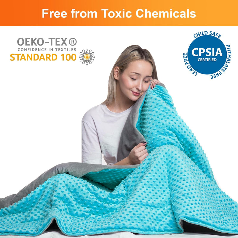 Load image into Gallery viewer, 10 Lbs 48&#39;&#39; x 72&#39;&#39; Weighted Blanket for Kids with Removable Cover

