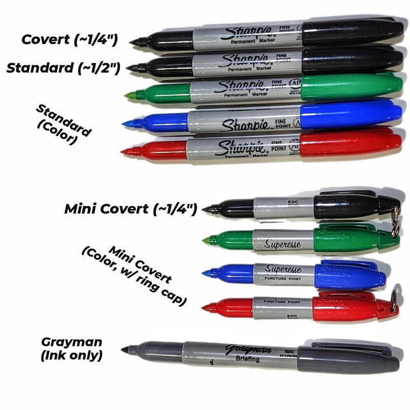 Load image into Gallery viewer, EDC Puncture Markers - Self Defense Marker and/or Grayman Sharpie
