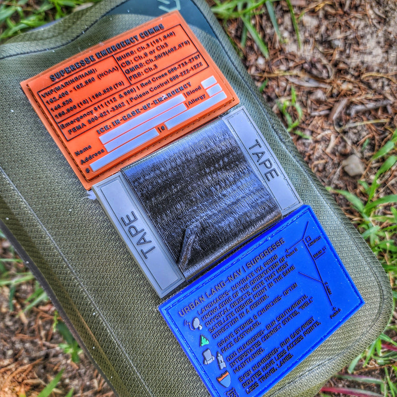Load image into Gallery viewer, Storage Pocket Patch - Urban Land-Nav w/ Strip Map Diagram and Contingency Navigation Tactics
