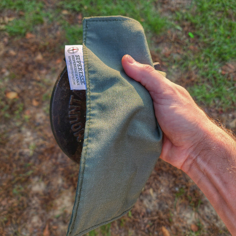 Load image into Gallery viewer, Camp Rag - Burn Proof Work Cloth built from Durable Kevlar Fabric w/ Lanyard Grommet.
