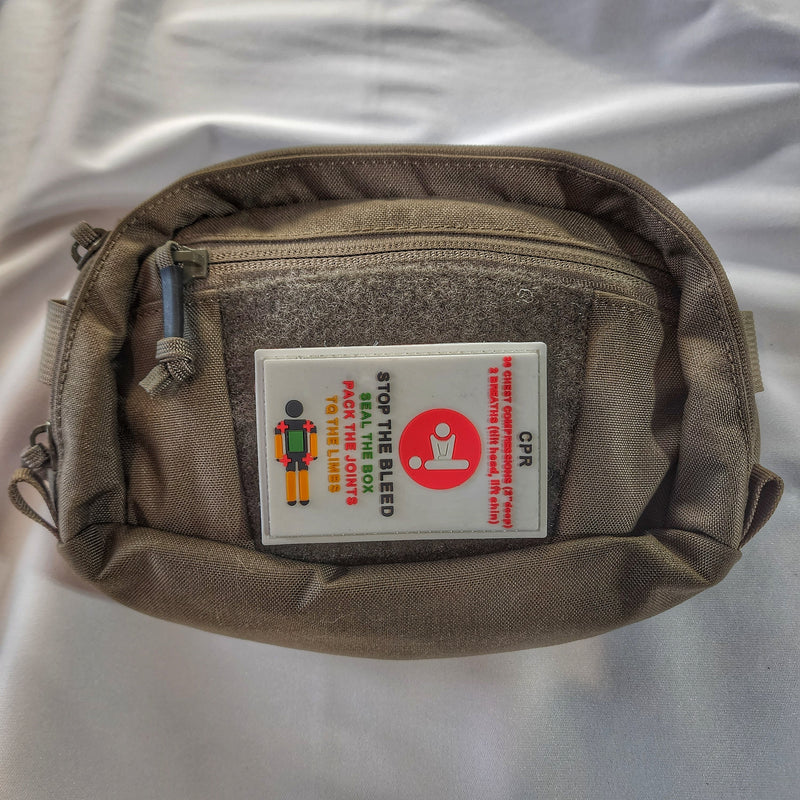 Load image into Gallery viewer, Storage Pocket Patch:  &quot;Stop Bleed&quot; and &quot;CPR&quot; Quick Reference
