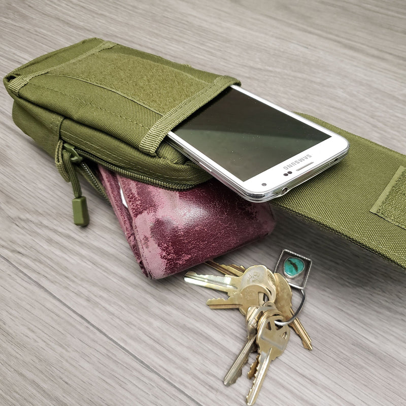 Load image into Gallery viewer, Nylon &quot;Possibles&quot; Bag - Pack and Store Small Items - Molle / PALS Attachment Straps for Belt or Pack Carry
