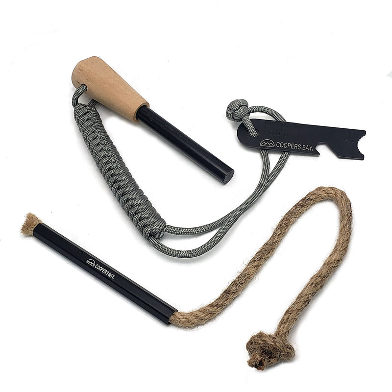 Load image into Gallery viewer, FireStorm-Plus XL 1/2&quot; Ferro Rod &amp; Tinder Fire Starting Kit
