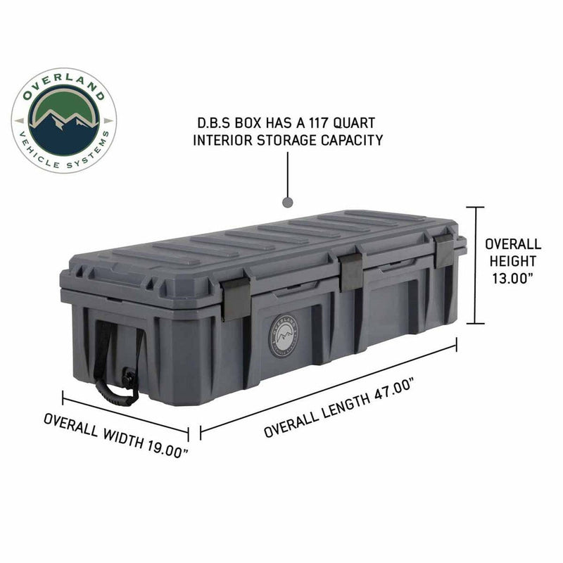 Load image into Gallery viewer, D.B.S.  - Dark Grey 117 QT Dry Box with Wheels, Drain, and Bottle Opener
