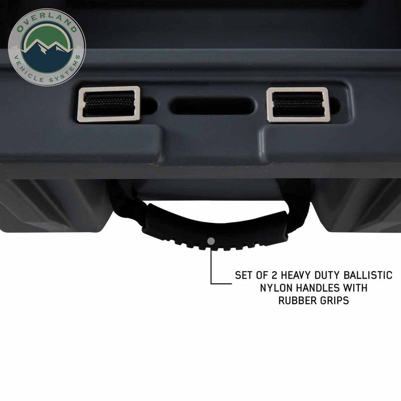 Load image into Gallery viewer, D.B.S.  - Dark Grey 117 QT Dry Box with Wheels, Drain, and Bottle Opener
