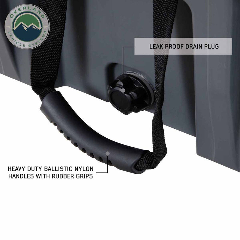 Load image into Gallery viewer, D.B.S.  - Dark Grey 117 QT Dry Box with Wheels, Drain, and Bottle Opener

