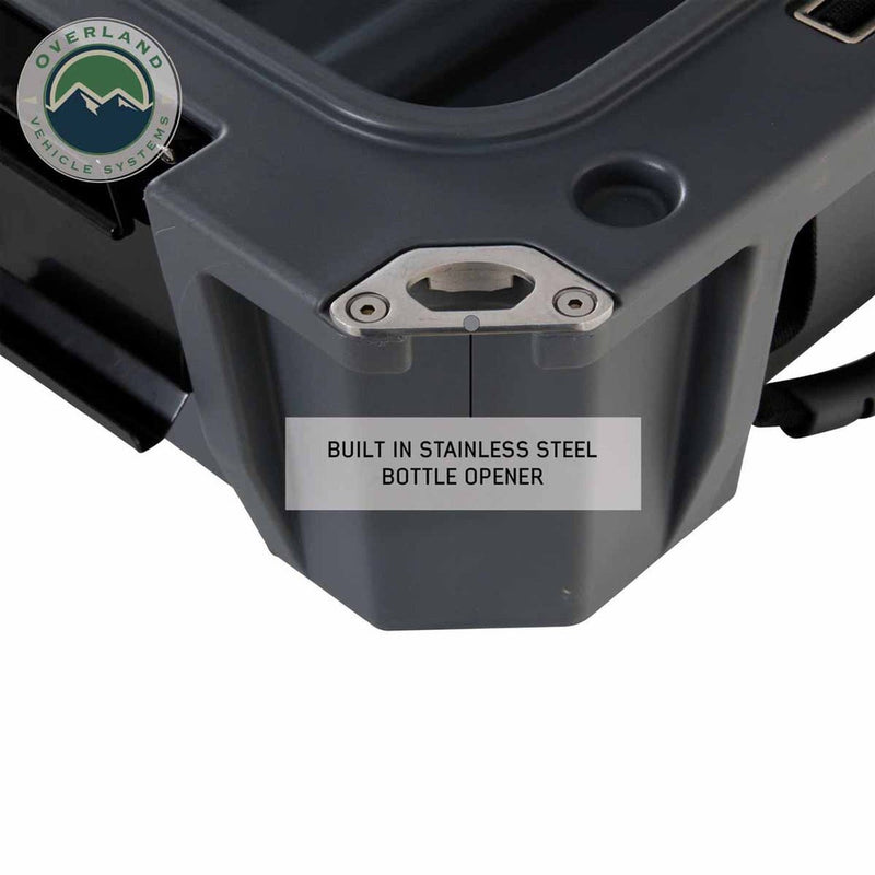Load image into Gallery viewer, D.B.S.  - Dark Grey 117 QT Dry Box with Wheels, Drain, and Bottle Opener
