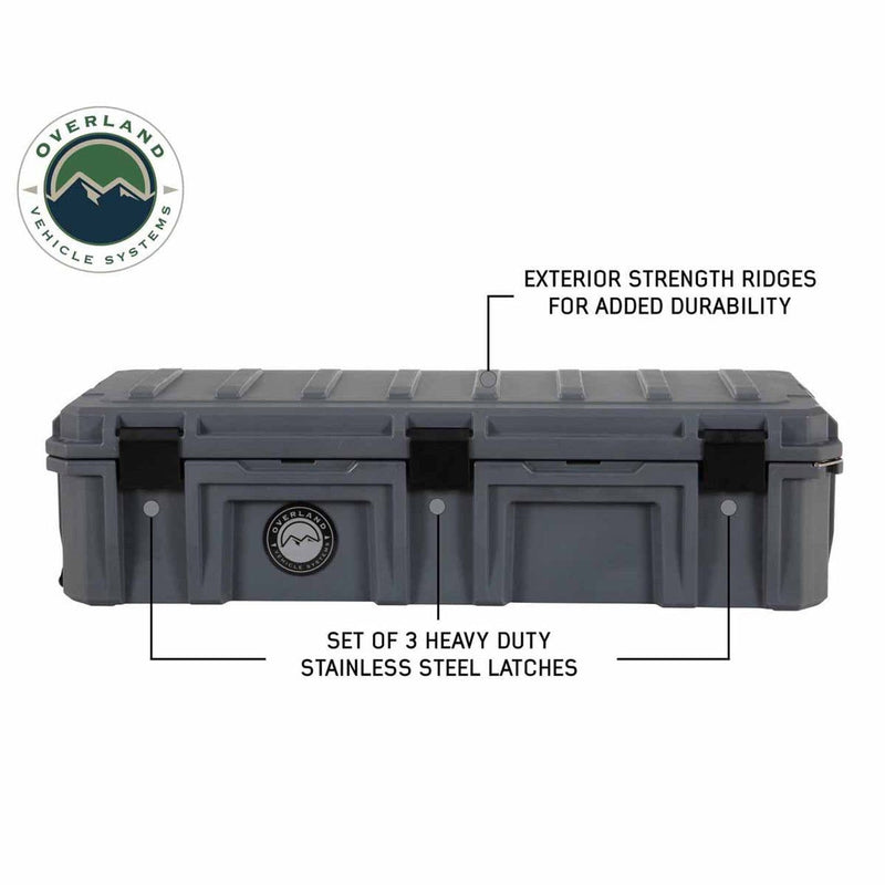 Load image into Gallery viewer, D.B.S.  - Dark Grey 117 QT Dry Box with Wheels, Drain, and Bottle Opener
