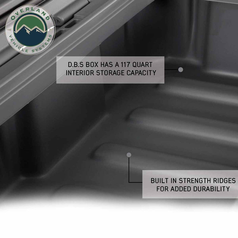 Load image into Gallery viewer, D.B.S.  - Dark Grey 117 QT Dry Box with Wheels, Drain, and Bottle Opener
