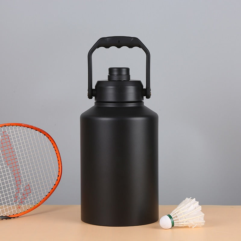 Load image into Gallery viewer, Double Wall Half Gallon Insulated Water Bottle Jug 64oz 128oz Stainless Steel Sports Water Flask with Handle
