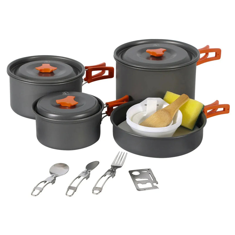Load image into Gallery viewer, 11/12/22 PCS Camping Cookware Mess Kit
