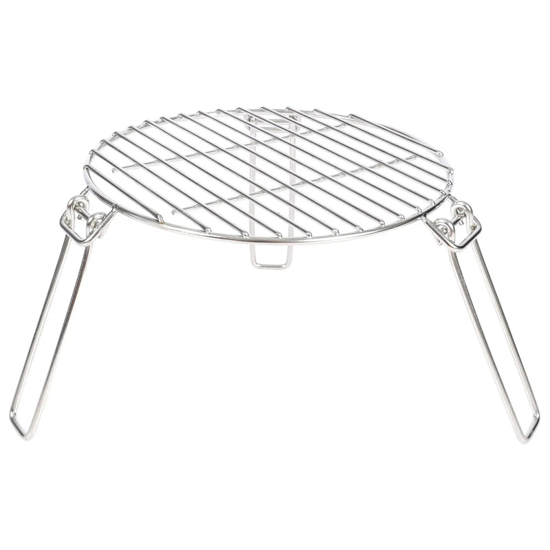 Load image into Gallery viewer, Portable Round Campfire Grill Grate with Foldable Legs, 12”

