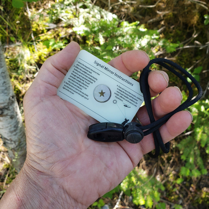 Load image into Gallery viewer, Emergency Signaling Mirror with Targeting Star for Hiking, Backpacking, Kayaking, Boating
