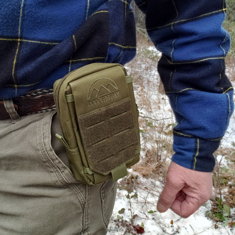 Load image into Gallery viewer, Nylon &quot;Possibles&quot; Bag - Pack and Store Small Items - Molle / PALS Attachment Straps for Belt or Pack Carry
