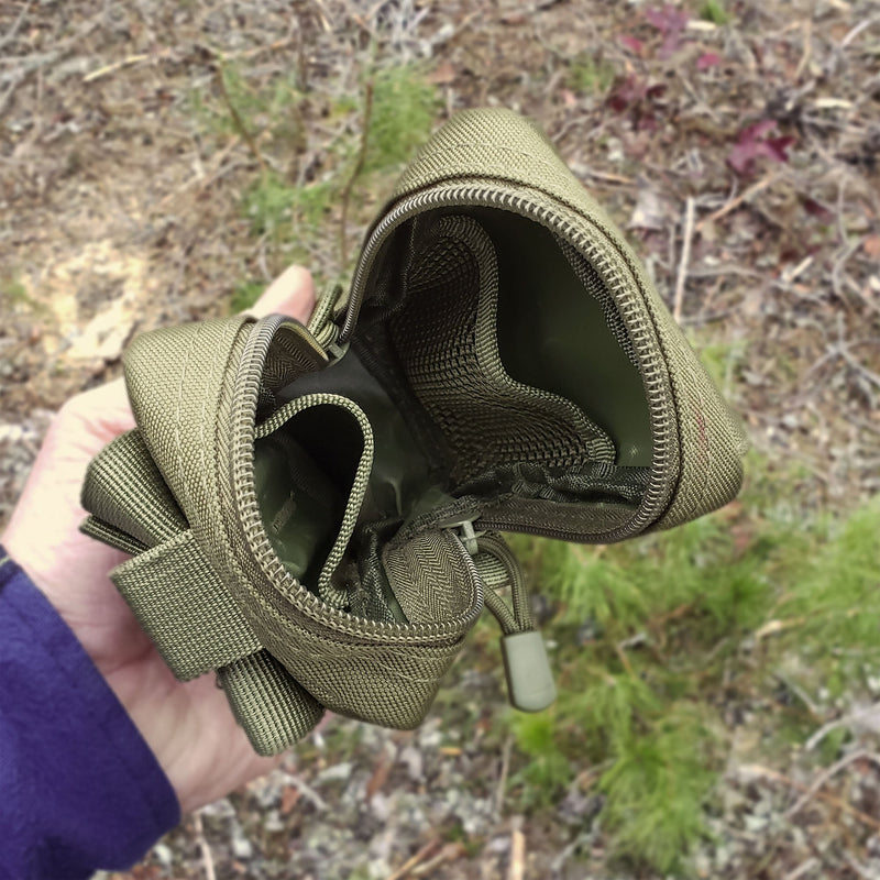 Load image into Gallery viewer, Nylon &quot;Possibles&quot; Bag - Pack and Store Small Items - Molle / PALS Attachment Straps for Belt or Pack Carry
