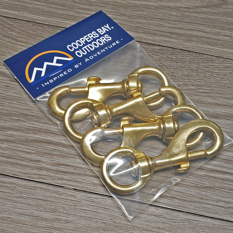 Load image into Gallery viewer, Solid Brass Swivel Snaps - Large Heavy-Duty SIze for Large Pet Leashes, Tie-Outs, Etc.
