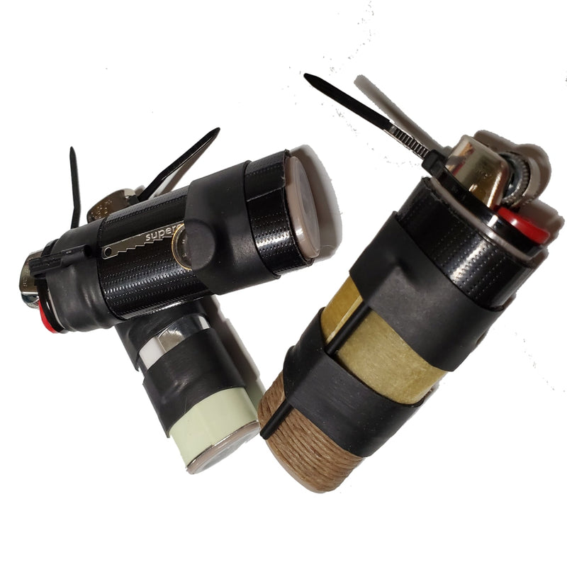 Load image into Gallery viewer, Survival Kit Lighter - Fire Starter outfitted with supplies.
