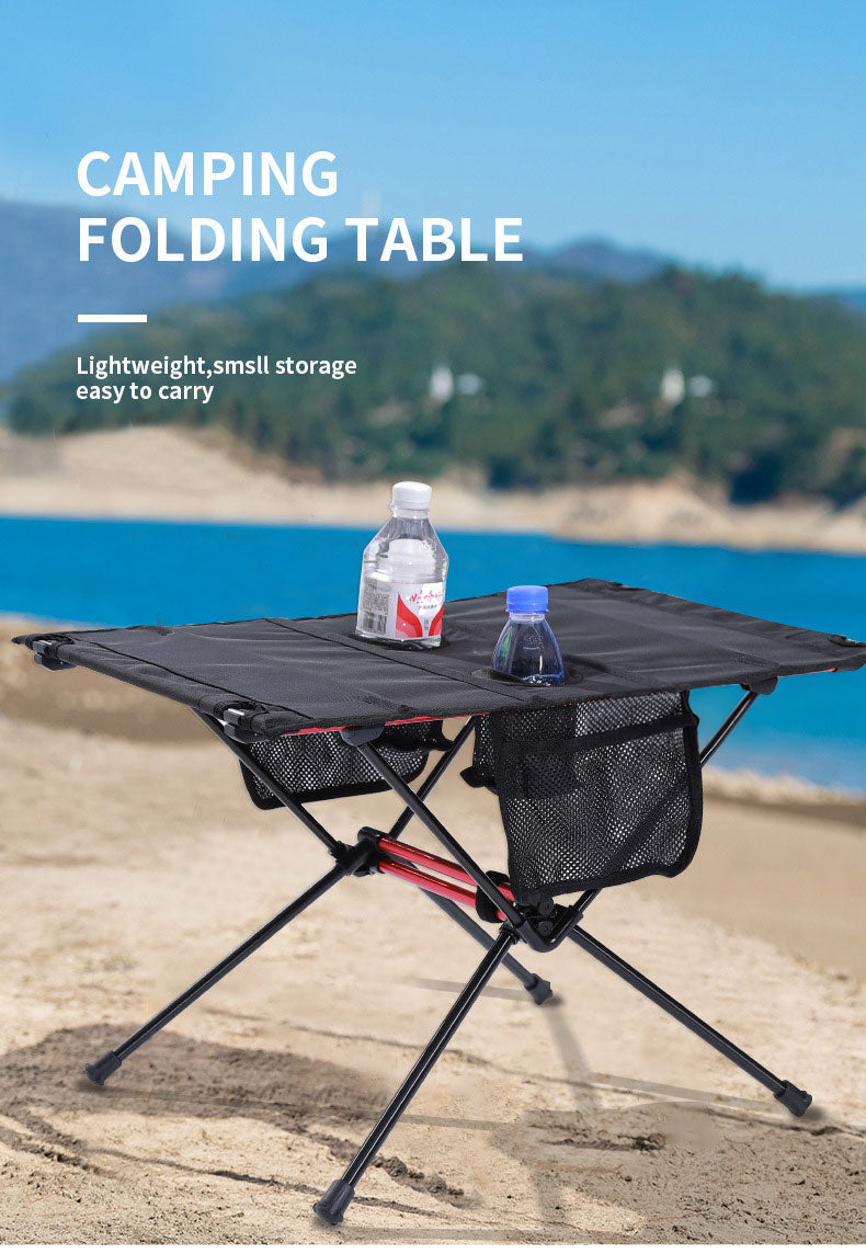Load image into Gallery viewer, Ultra Light Folding Table Outdoor Camping Camping Car Portable Barbecue Picnic Cup Hole Mobile Phone Bag Small Table
