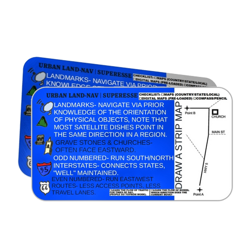 Urban Land Nav Decal - Divergent navigational reference for roads and cities