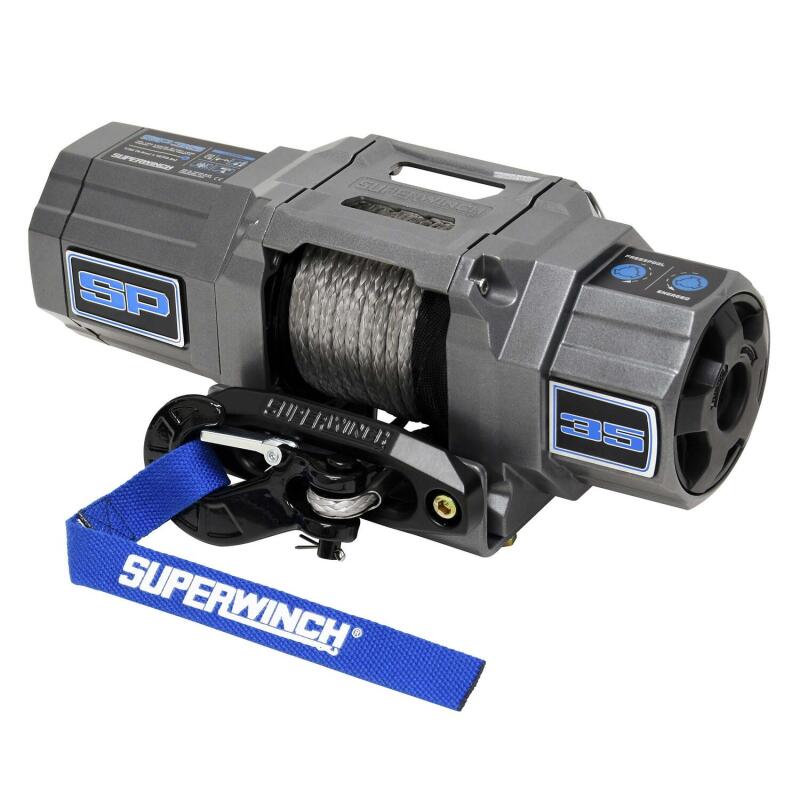 Load image into Gallery viewer, Superwinch 3500 LBS 12V DC 7/32in x 40ft Synthetic Rope Hawse Fairlead SP 35SR Winch
