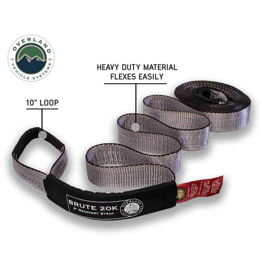 TOW STRAP 20 000 LB. 2' X 30' GRAY