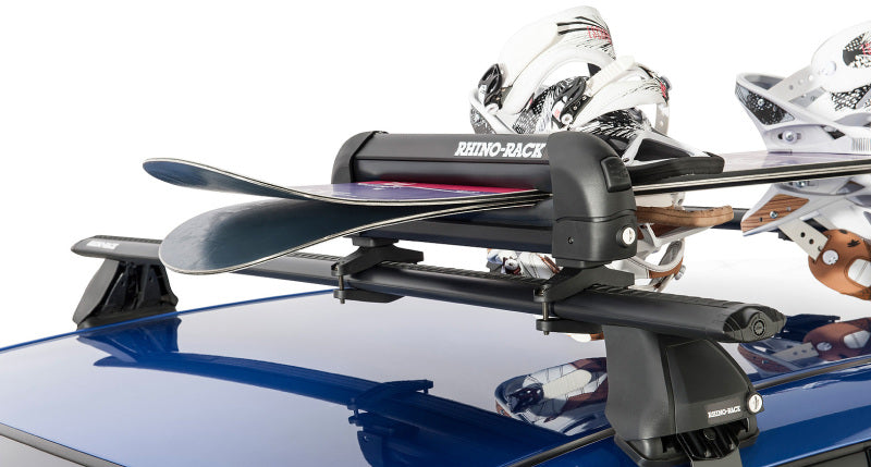 Load image into Gallery viewer, Rhino-Rack Universal Ski/Snowboard Carrier - Fits 3 Pairs of Skis or 2 Snowboards - Black
