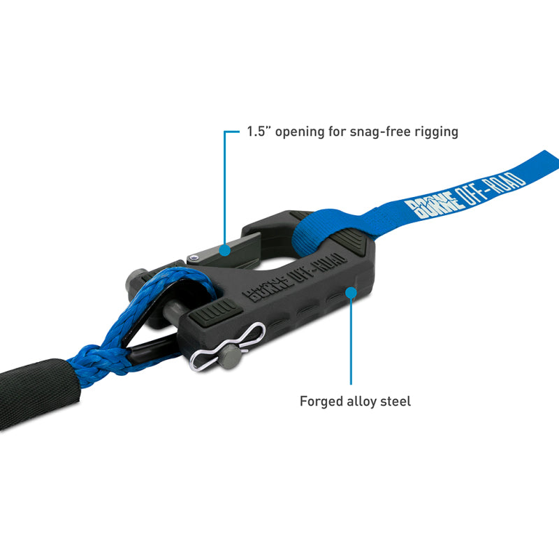 Load image into Gallery viewer, Borne Off-Road 10K Winch - Blue Synthetic Rope
