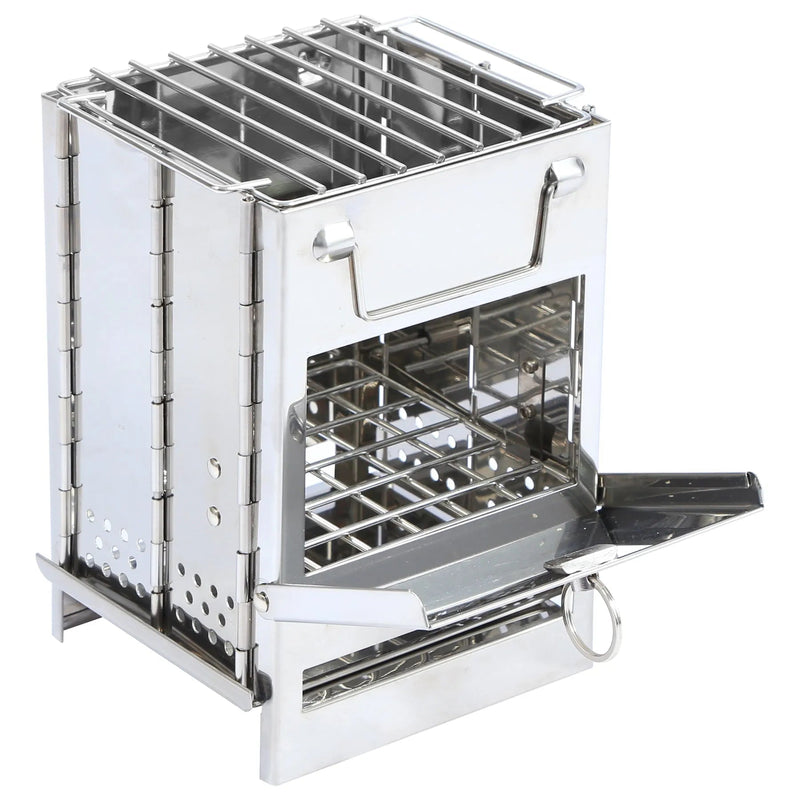 Load image into Gallery viewer, Wood Burning Camping Stove Folding with Pot Stand
