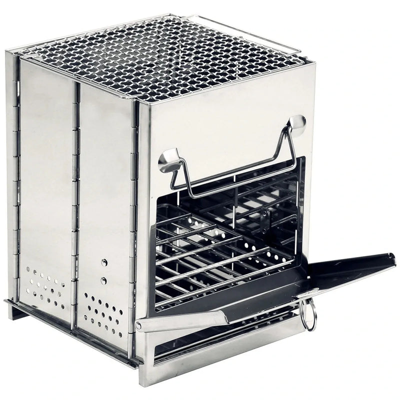 Load image into Gallery viewer, Wood Burning Camping Stove Folding with Pot Stand
