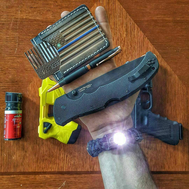 Load image into Gallery viewer, First Responder Strap - Police LEO backup duty gear w/ light, cuff key, seatbelt cutter, compass.
