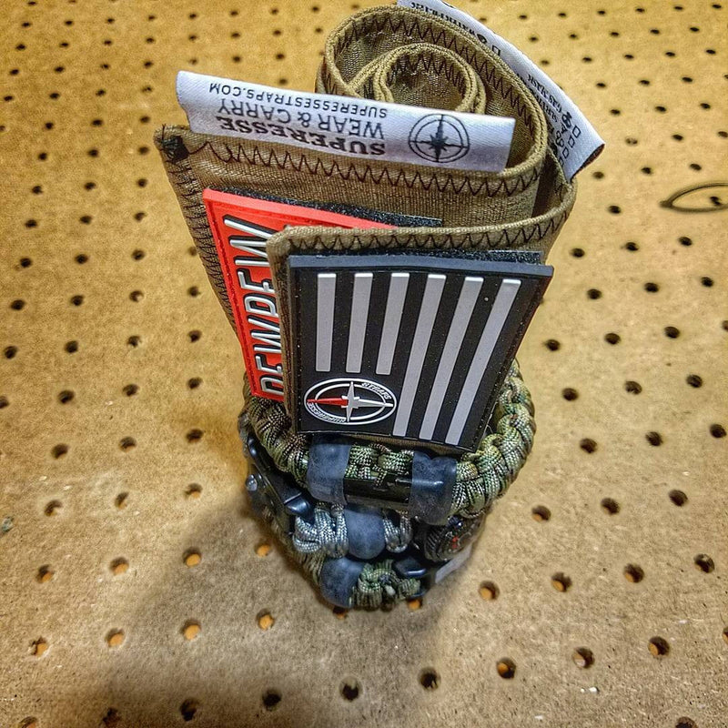 Load image into Gallery viewer, Tactical Tissue: Morale Patch compatible Ripstop stitched hank with covert storage pocket.

