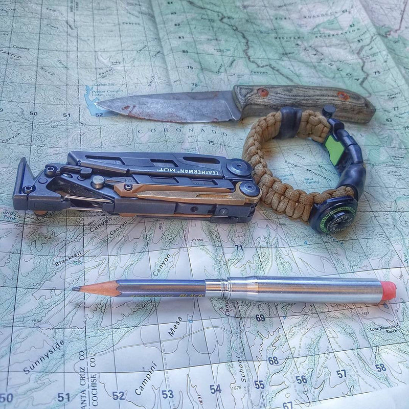 Load image into Gallery viewer, The Escape Evade Pathfinder: Military &amp; Tactical Strap w/ SERE kit, Compass, Kevlar Saw, Cuff Key.
