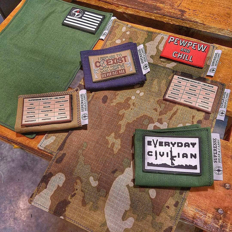 Load image into Gallery viewer, Tactical Tissue: Morale Patch compatible Ripstop stitched hank with covert storage pocket.
