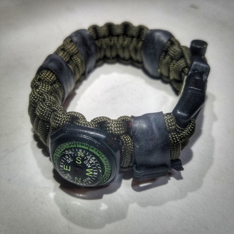 Load image into Gallery viewer, The Escape Evade Pathfinder: Military &amp; Tactical Strap w/ SERE kit, Compass, Kevlar Saw, Cuff Key.
