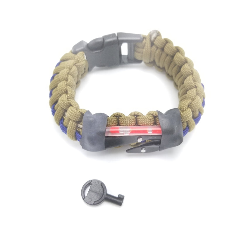 Load image into Gallery viewer, First Responder Strap - Police LEO backup duty gear w/ light, cuff key, seatbelt cutter, compass.
