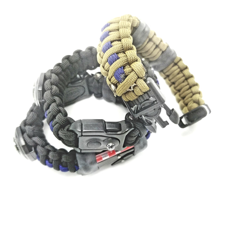Load image into Gallery viewer, First Responder Strap - Police LEO backup duty gear w/ light, cuff key, seatbelt cutter, compass.
