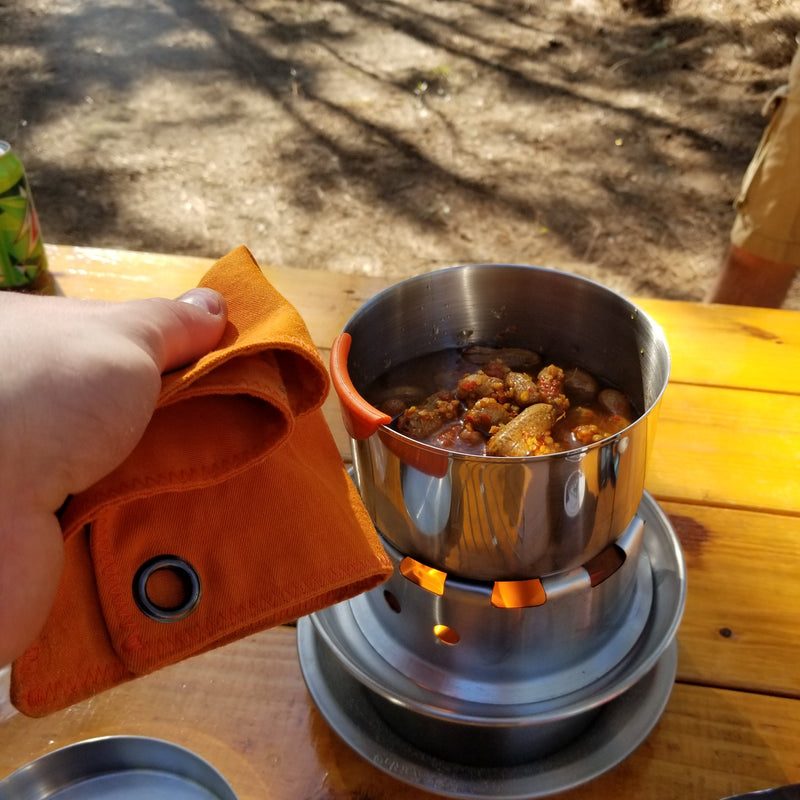 Load image into Gallery viewer, Camp Rag - Burn Proof Work Cloth built from Durable Kevlar Fabric w/ Lanyard Grommet.
