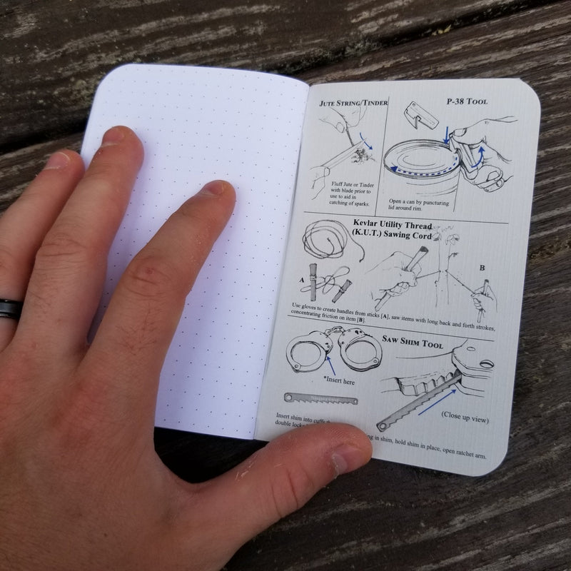 Load image into Gallery viewer, Superesse Field Memo Pad (Yellow) - Durable Pocket Notebook with Survival References
