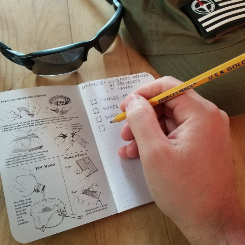 Load image into Gallery viewer, Superesse Field Memo Pad (Yellow) - Durable Pocket Notebook with Survival References
