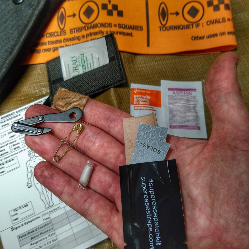 Load image into Gallery viewer, Rescue Patch Kit: emergency tools and last resort first-aid
