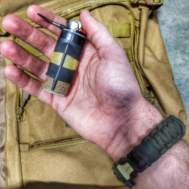 Load image into Gallery viewer, Survival Kit Lighter - Fire Starter outfitted with supplies.
