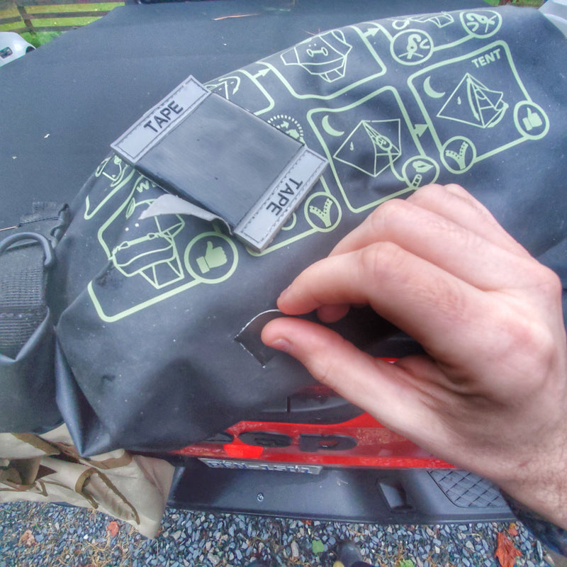 Load image into Gallery viewer, Duct Tape Dispenser Patch - EDC Duct Tape or Cordage on a Spool Morale Patch
