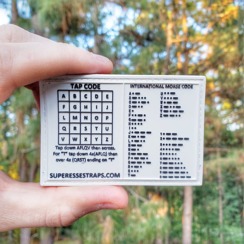 Load image into Gallery viewer, Storage Pocket Patch: Morse and Tap Code
