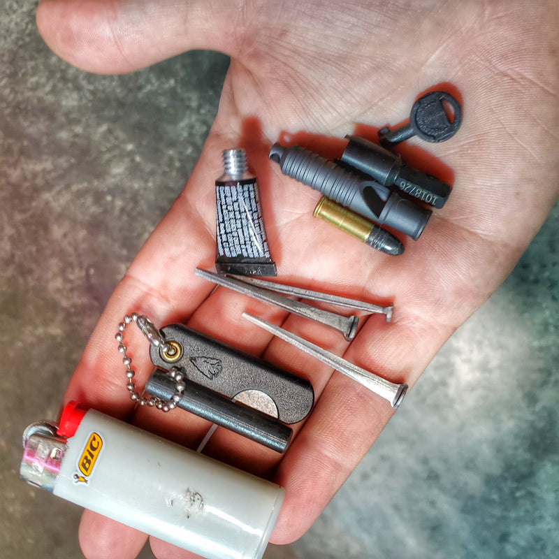 Load image into Gallery viewer, Shelter Nail - Titanium &amp; Steel Wrought Hammering Spike for Trail and Utility Tasks
